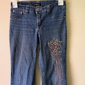 vintage embroidered y2k low rise jeans